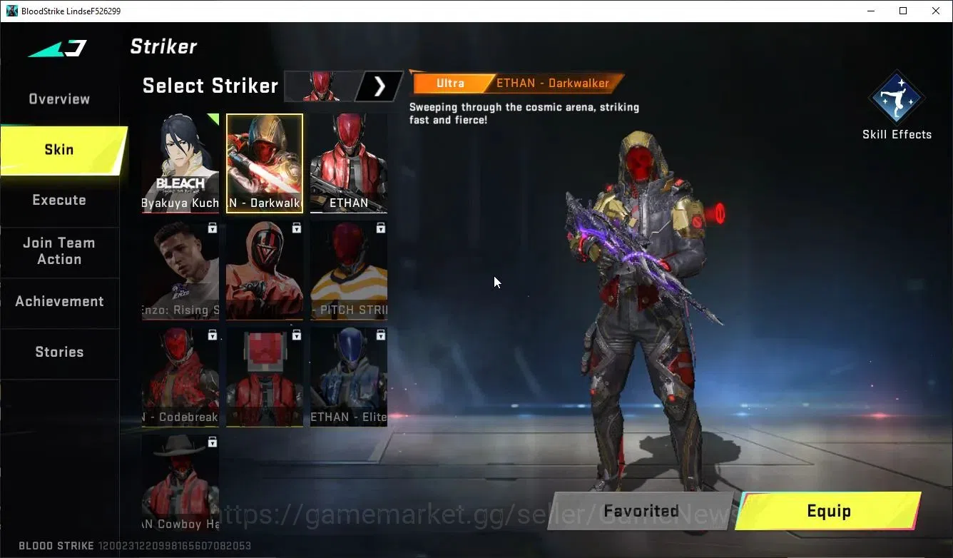 Blood Strike Accounts Collab Skin ASIA| ETERNAL Kala-Whisper Lv2 |Collab BLEACH Ethan-Byakuya | Legendary 3