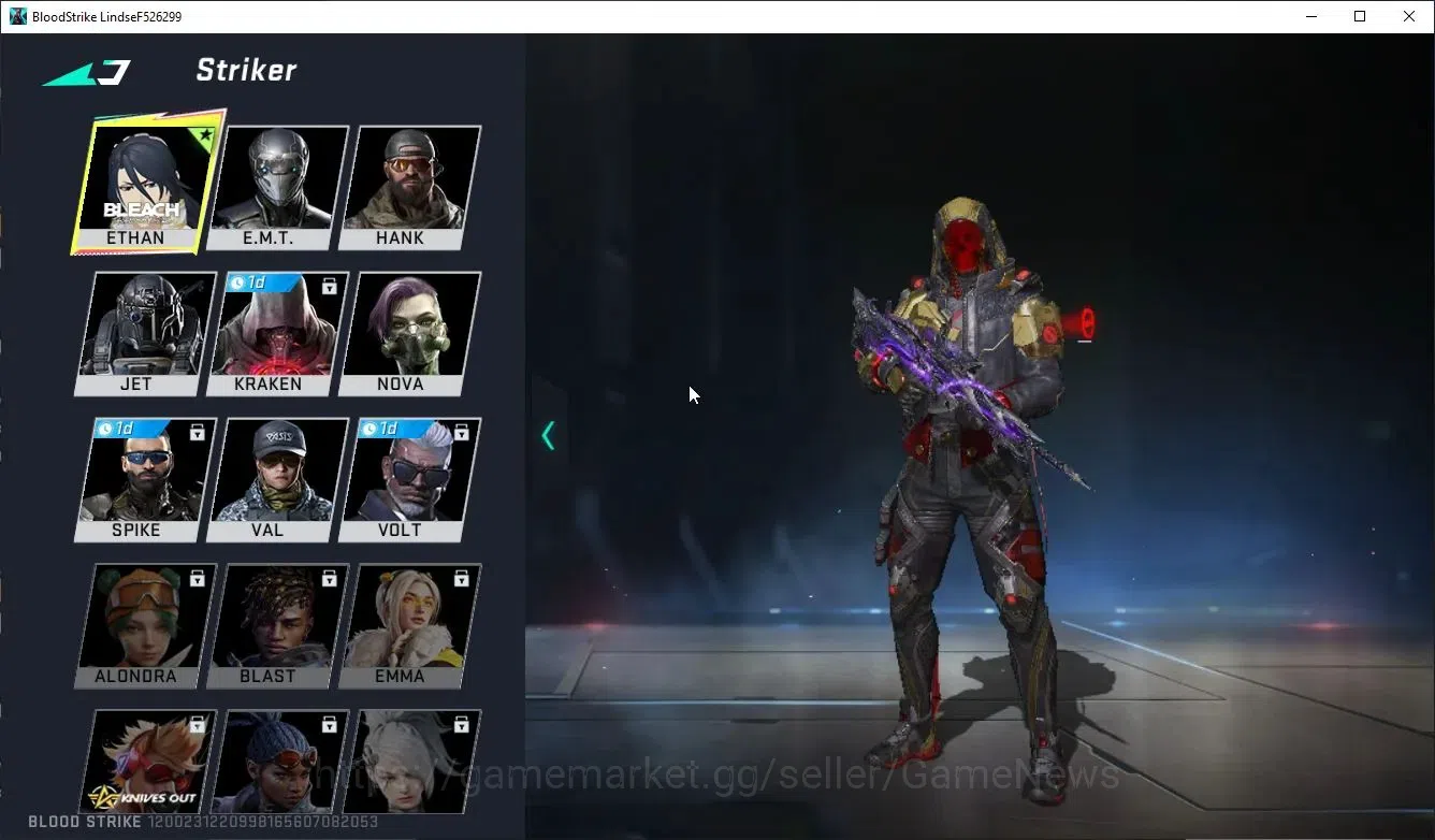 Blood Strike Accounts Collab Skin ASIA| ETERNAL Kala-Whisper Lv2 |Collab BLEACH Ethan-Byakuya | Legendary 5