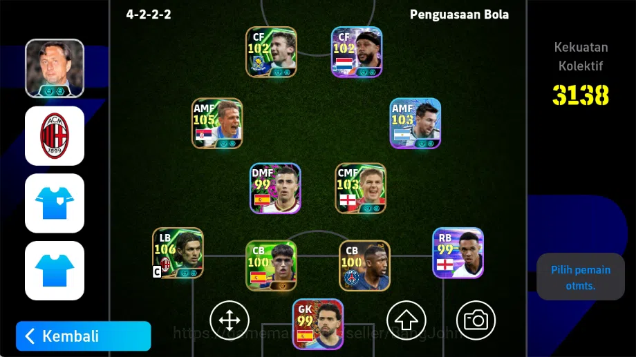 eFootball Accounts Others Mobile|PW 3138|Paolo Maldini Epic,Dragan Stojkovic Epic,Steven Gerrard Epic,Memphis Depay Show 1