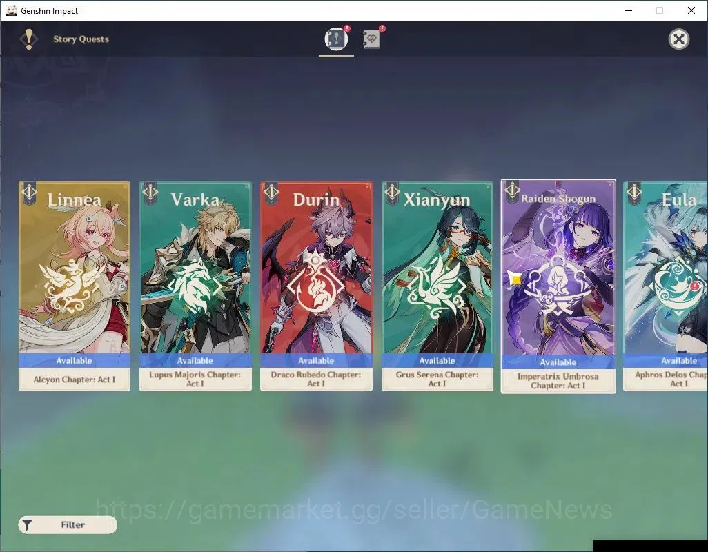 Genshin Impact Accounts Mid Game Asia|AR 55|6 Limit +3(*5Wep)|Columbina+Sign,Mavuika,Kinich,Nefer,Emilie,Cyno|Mc 12