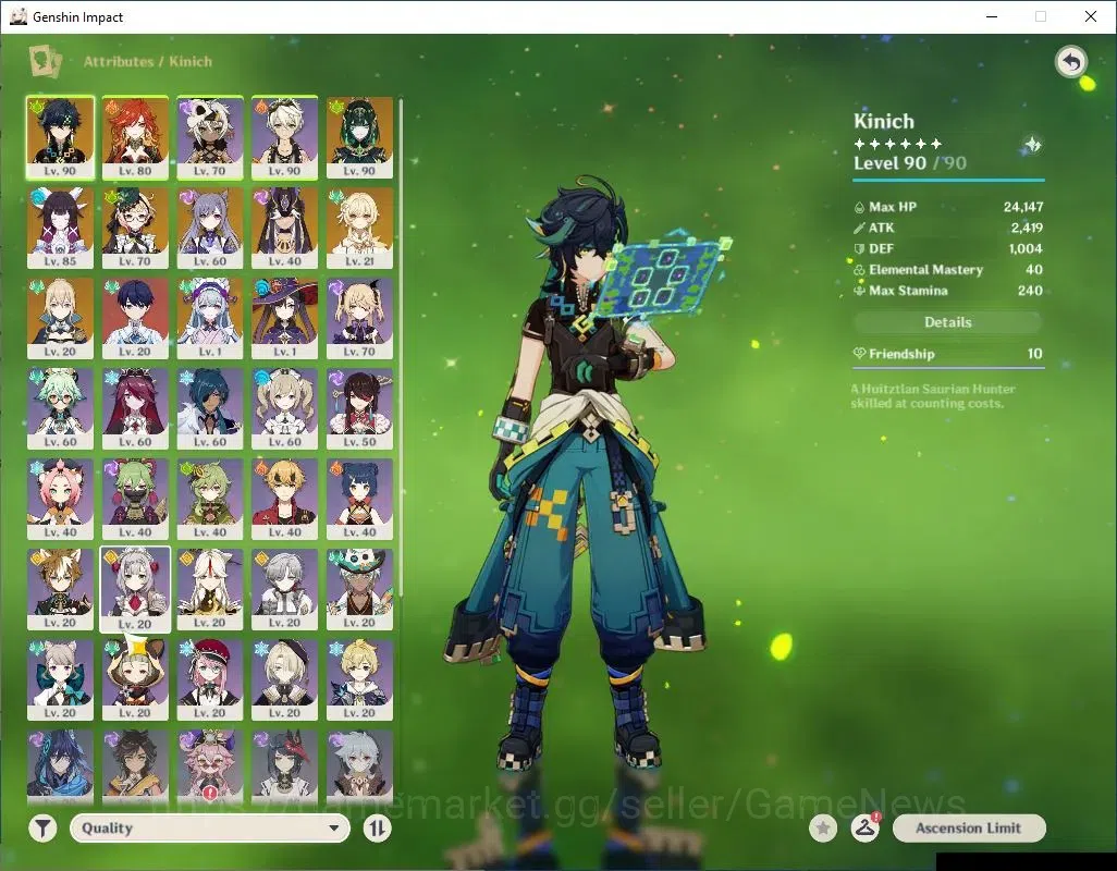 Genshin Impact Accounts Mid Game Asia|AR 55|6 Limit +3(*5Wep)|Columbina+Sign,Mavuika,Kinich,Nefer,Emilie,Cyno|Mc 3