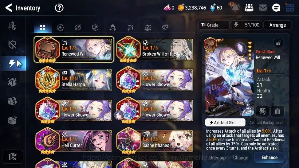 Epic Seven Accounts GLOBAL Unverif|New Era|2 ML(Salome,Eternal Wandere image 11