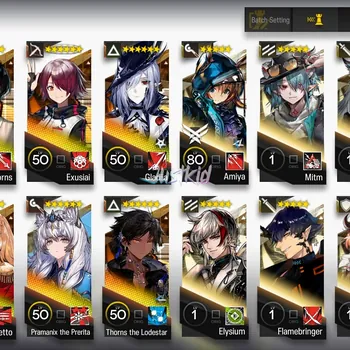 Arknights Accounts Starter ARKNIGHTS GLOBAL STARTERMID 10*6 , 2 LIMITED SILVERASH ALTER,CHONGYUE , PRAMANIX
