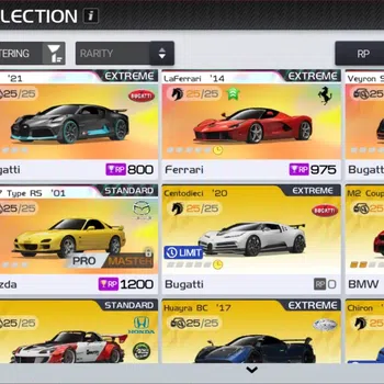 Racing Master Accounts SEA|Lvl 11|4 PL (Divo,LaFerrari,Vyron SS,RX-7 Type Rs) +40 Etc Cars|242K Gold + 1188 DM|Log