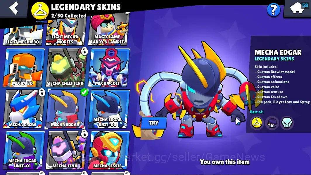 Brawl Stars Accounts 5644 Trophy|35 Brawler 3 MaxLvl|[Edgar FullBuffies image 13
