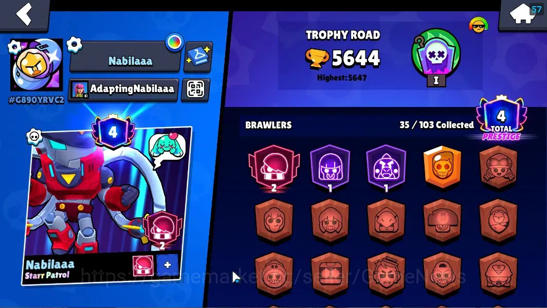 Brawl Stars Accounts 5644 Trophy|35 Brawler 3 MaxLvl|[Edgar FullBuffies image 2