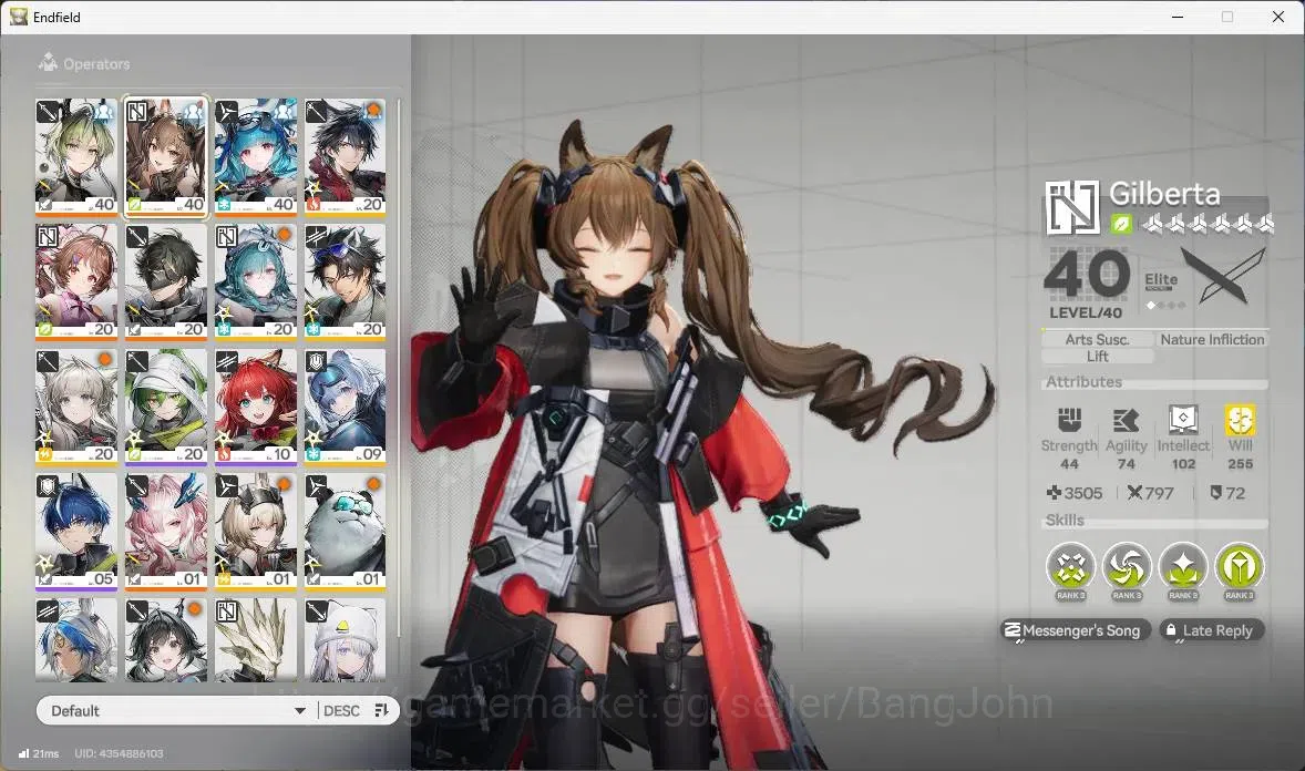 Arknights: Endfield Accounts Asia |Lv 49|2 Limit+4 STD|Lmit Gilberta, Mi Fu|STD image 3