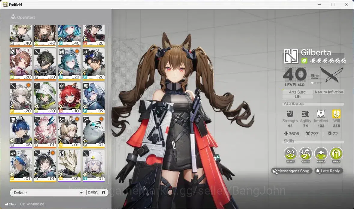 Arknights: Endfield Accounts Asia |Lv 49|2 Limit+4 STD|Lmit Gilberta, Mi Fu|STD image 4