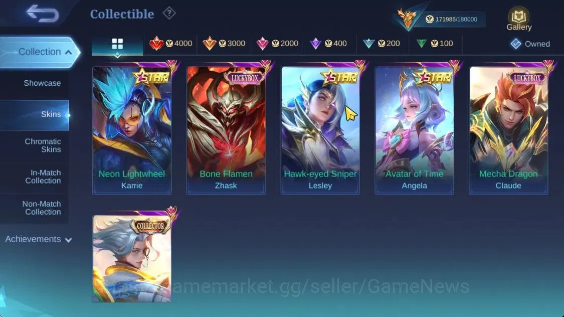 Mobile Legends: Bang Bang Accounts Hero 132|Skin 490|High Immo 165|Legend[Freya,Lunox image 11