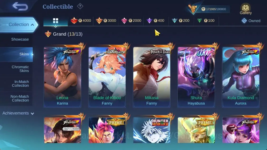 Mobile Legends: Bang Bang Accounts Hero 132|Skin 490|High Immo 165|Legend[Freya,Lunox image 7