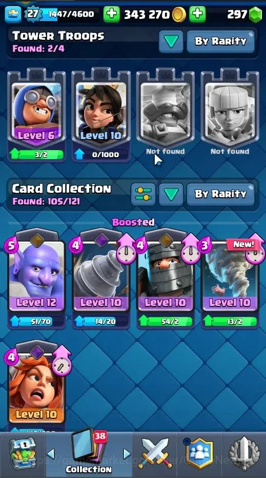 Clash Royale Accounts Lv 27|Trophy 6714|KTL 10|LimitedSkin|Card 105|1Her image 12