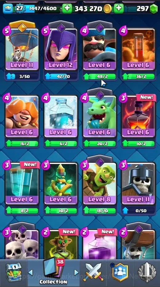 Clash Royale Accounts Lv 27|Trophy 6714|KTL 10|LimitedSkin|Card 105|1Her image 15