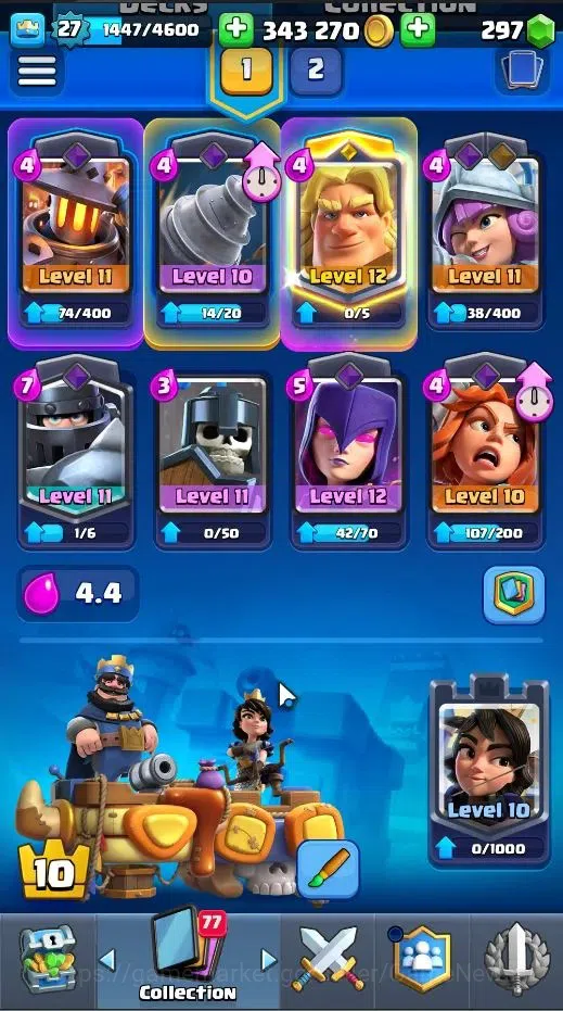Clash Royale Accounts Lv 27|Trophy 6714|KTL 10|LimitedSkin|Card 105|1Her image 5