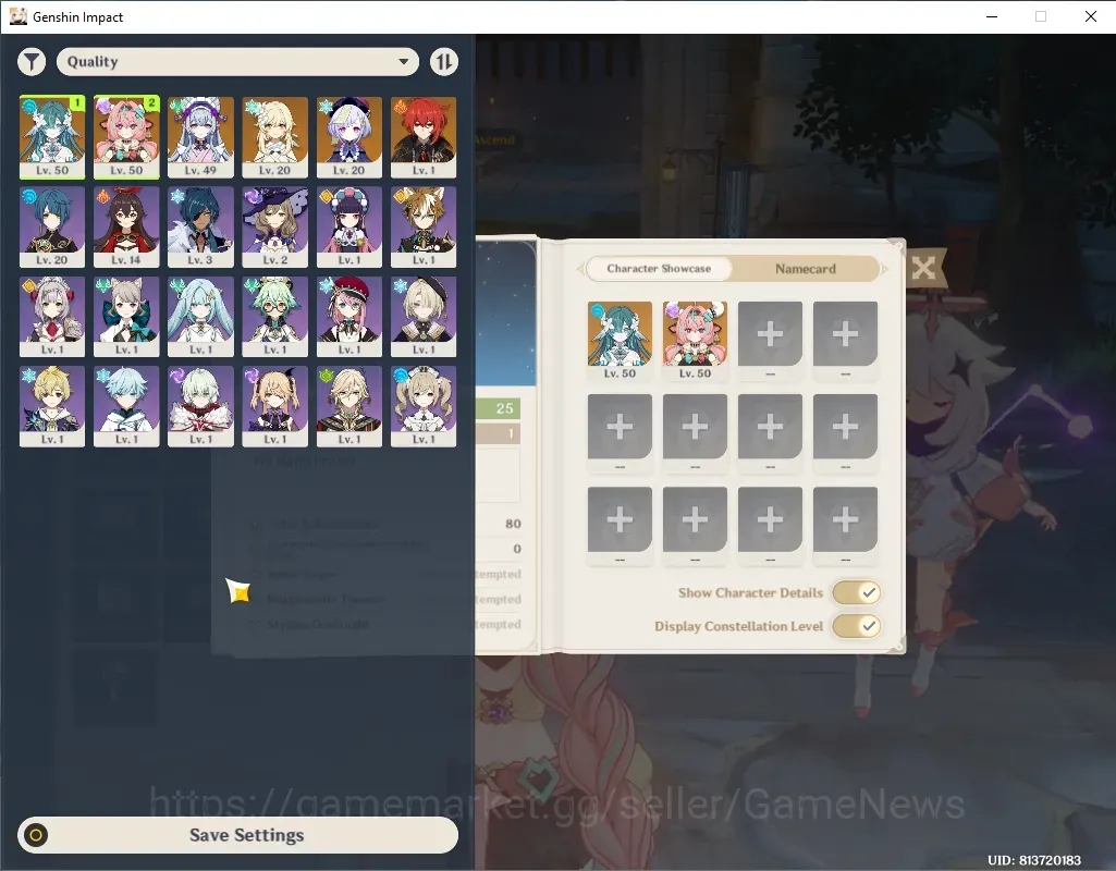 Genshin Impact Accounts Starter ASIA|AR 25|2 Limited + 3 Standard + 1(*5Weapon)| Vodyanitsa & Varesa |Mizuki,Qiqi,Diluc|BD 1