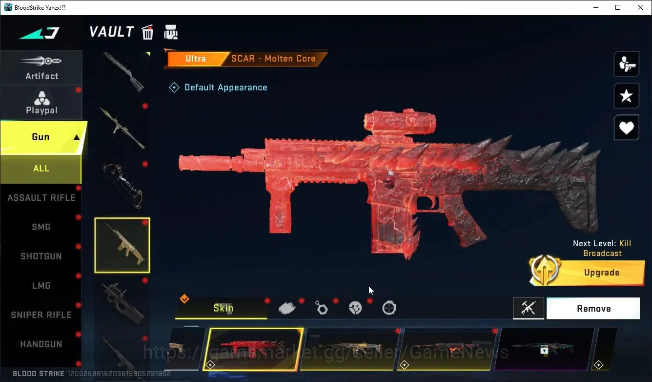 Blood Strike Accounts Collab Skin ASIA|ETERNALDeAgle-Scorpion+ MELEE DualBlades,Collab TR Takemichi,AOT-KAG6,FAL,Anniv 10