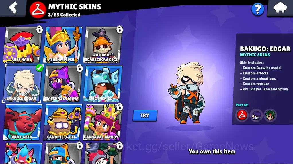 Brawl Stars Accounts 3216 Trophy|38 Brawlers 4 Max|FullBuffies Edgar|3M image 14