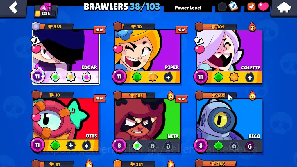 Brawl Stars Accounts 3216 Trophy|38 Brawlers 4 Max|FullBuffies Edgar|3M image 7