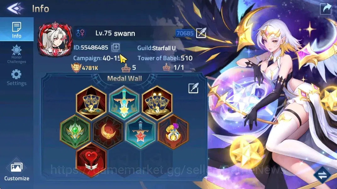 Mobile Legends: Adventure Accounts Sv 70xxx|VIP6|Lv 75|4781K Pwr|2 Awk|4 UR [S Lunox, image 2