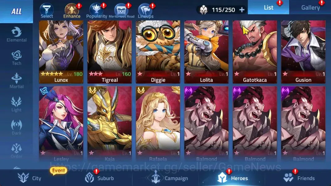 Mobile Legends: Adventure Accounts Sv 70xxx|VIP6|Lv 75|4781K Pwr|2 Awk|4 UR [S Lunox, image 7