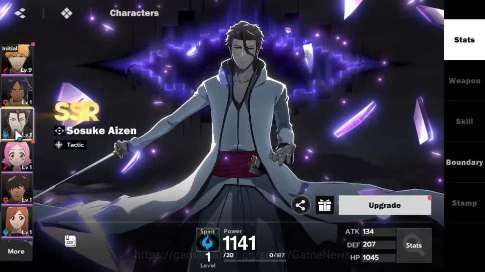 BLEACH: Soul Resonance Accounts Crunchyroll NA |Fresh Starter LV 3|2 SSR Sosuke Ai image 2