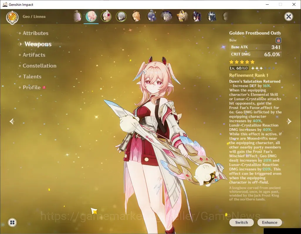 Genshin Impact Accounts ASIA|AR 45|BD Unset|2 Limited+2 (*5Weap)|Linnea+Si image 5