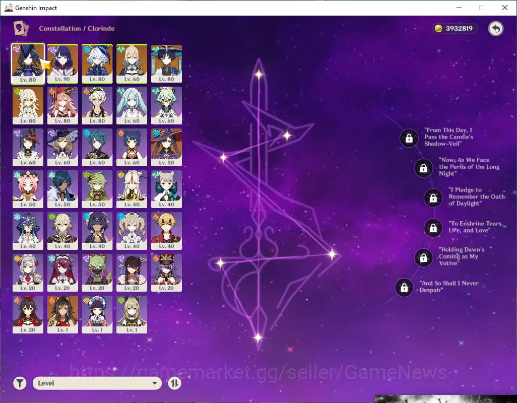 Genshin Impact Accounts ASIA|AR 55|4 Limited +3(5*Weapon)|Clorinde,Raiden, image 4
