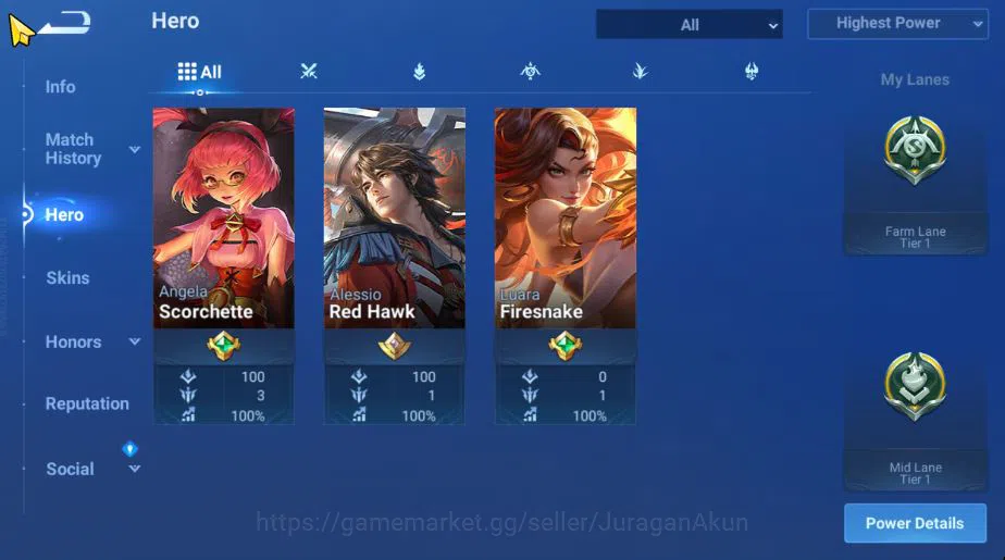 Honor of Kings Accounts Smurf Hero 29 Skin 16 |Fresh Starter| Legend Allain + Limited Yuhuan |Infinite|Check SS(HOK1426) 4