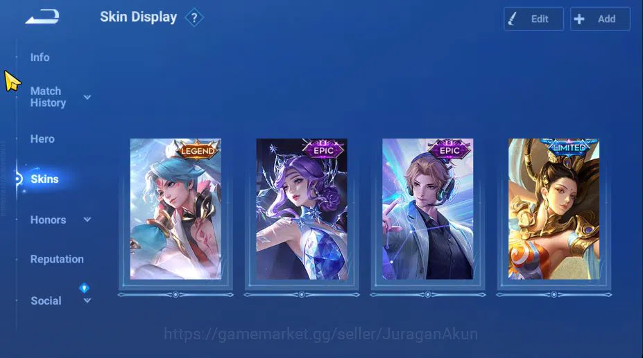 Honor of Kings Accounts Smurf Hero 29 Skin 16 |Fresh Starter| Legend Allain + Limited Yuhuan |Infinite|Check SS(HOK1426) 5