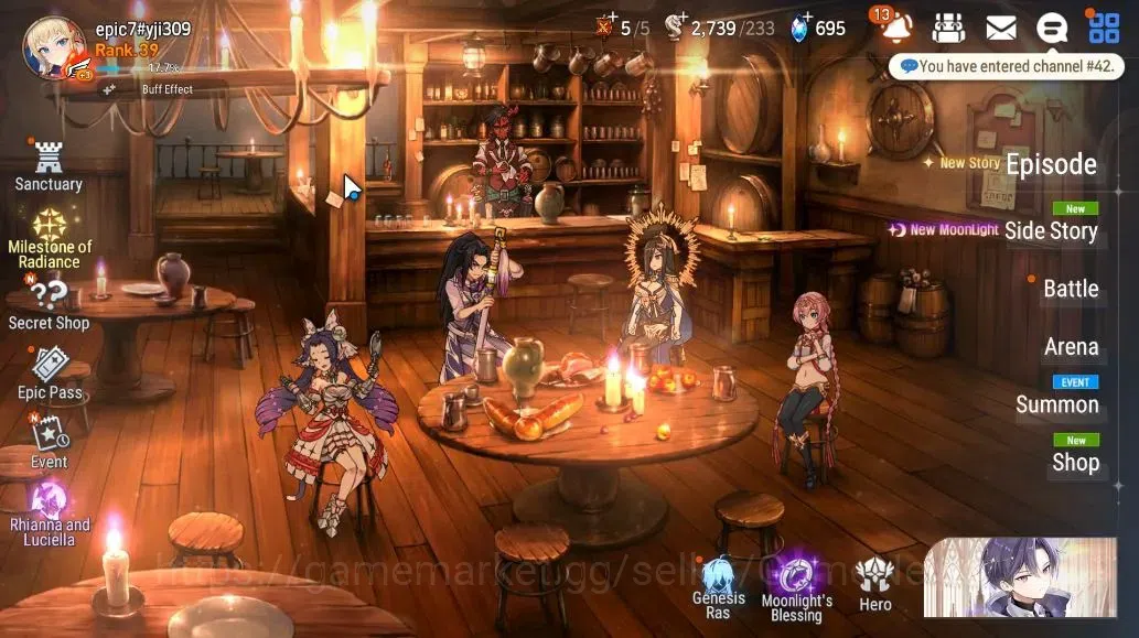 Epic Seven Accounts GLOBAL Unverif|NewEra|4 ML(SOT Snow,LQ Charlotte,F image 1