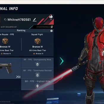 Blood Strike Accounts Starter ASIA|Ultra Melee:Lightblade-DarkForce|1 Collab Gun [AOT]|1 Ultra & 2 Legendary Gun|1