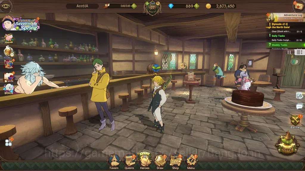 The Seven Deadly Sins: Grand Cross Accounts ASIA|1.6M CC|DM 889 + LS 200| UR Demon King Meliod image 1