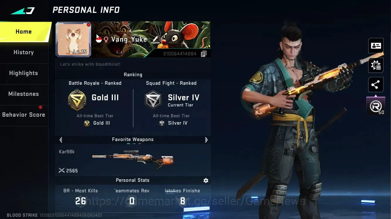 Blood Strike Accounts ASIA|ULTRA [KAR98K-Star Hunter]|Legendary Spear-Gl image 2