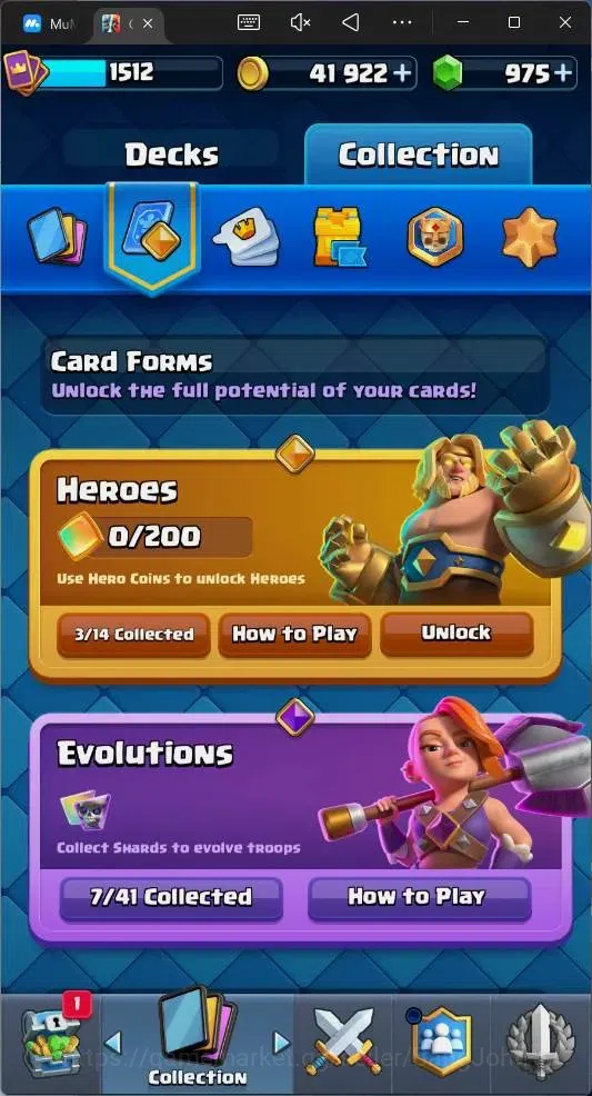 Clash Royale Accounts Global |CL 1512|KTL 15|Trophy 12562|121 Cards|10 M image 15