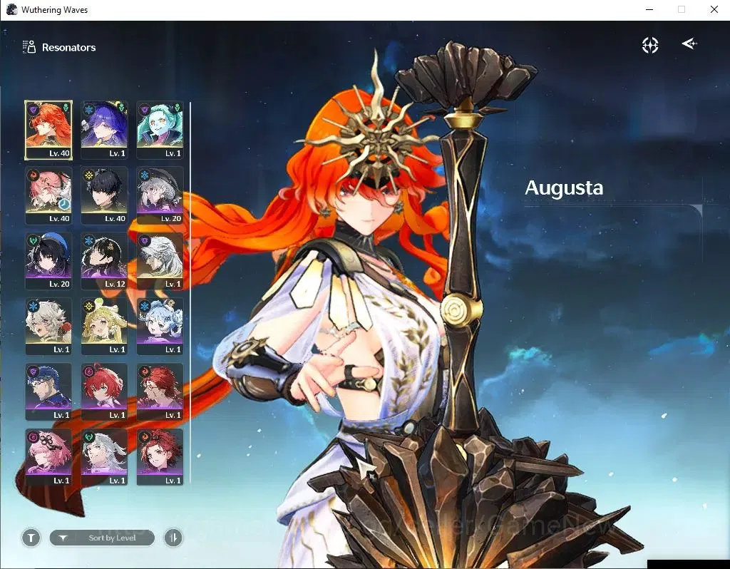 Wuthering Waves Accounts Starter Asia|UL 15|3 Limited+3 Standard|Augusta,Lucilla,Rebecca,Calcharo,Verina,Lingyang|MC 2