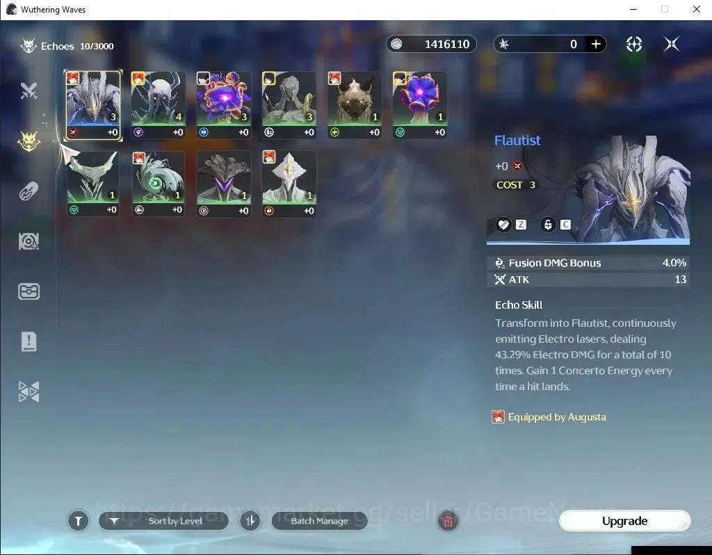 Wuthering Waves Accounts Starter Asia|UL 15|3 Limited+3 Standard|Augusta,Lucilla,Rebecca,Calcharo,Verina,Lingyang|MC 4