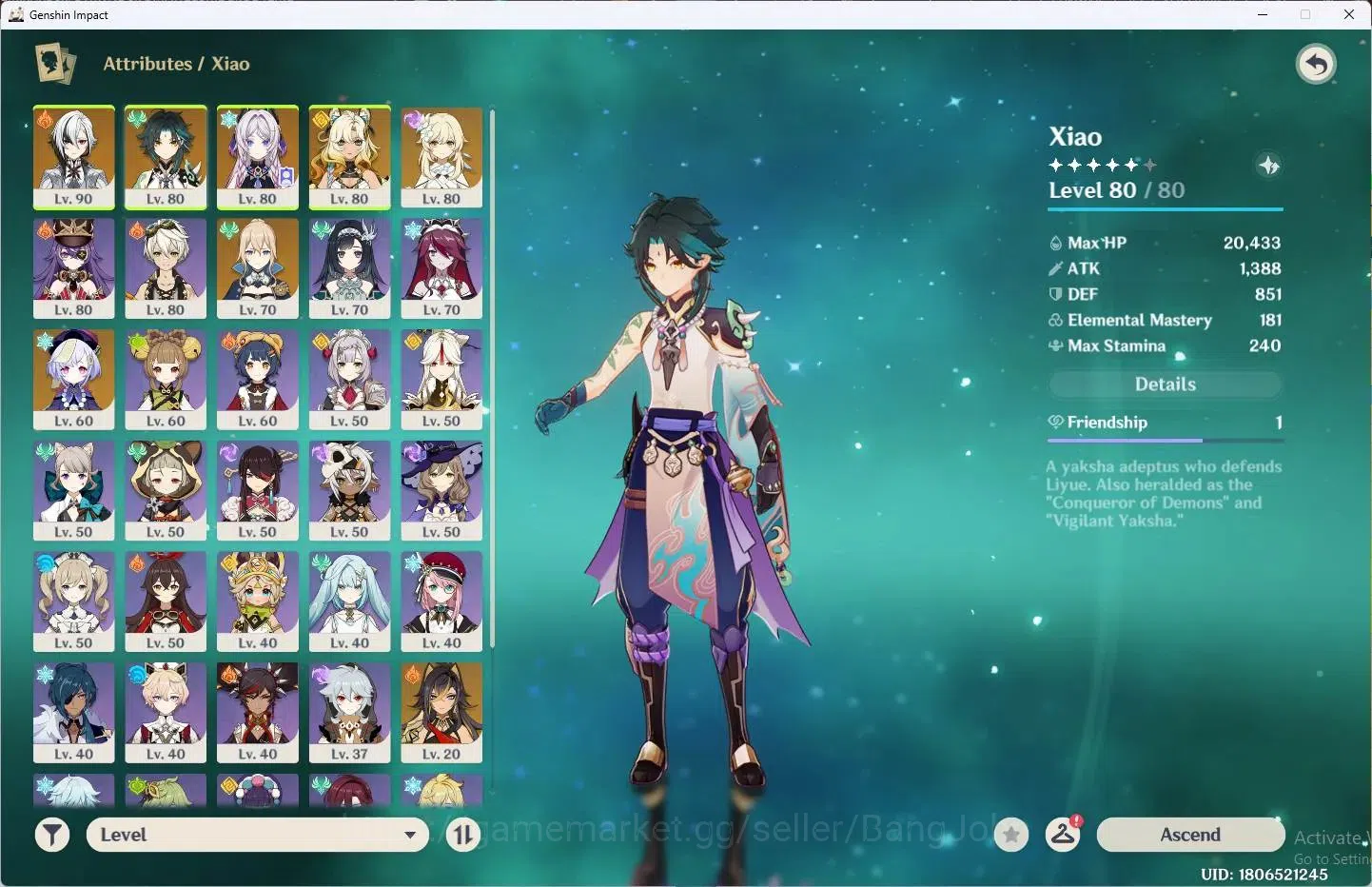 Genshin Impact Accounts ASIA | AR 53|4 Limit|Arlecchino,Xiao,Citlali,Xilon image 2