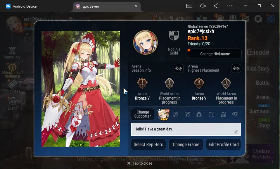 Epic Seven Accounts GLOBAL Unverif|New Era|3 ML(Salome,A Tywin,M Kawer image 18