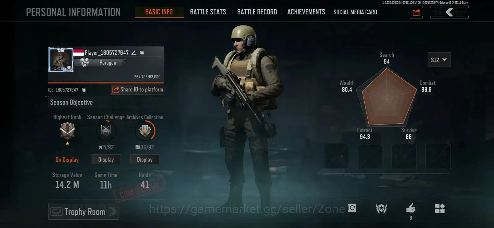 Arena Breakout Accounts High Value SV 14.2 M | CV 9 M | AK12, Forest MP5, Vector 9, Speed DQB M110 skins|LogInfinite(AB701Z) 1