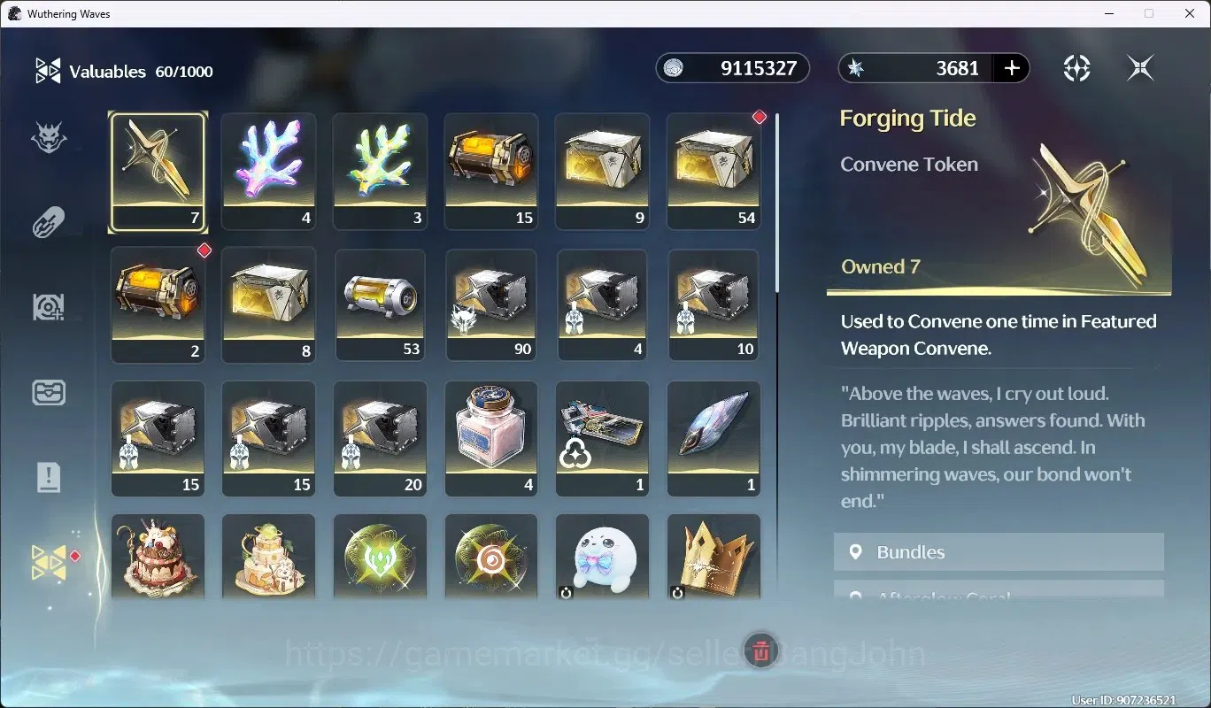 Wuthering Waves Accounts SEA|UL 60|Rank 6|4 Char Limited [(Camellya+Sign),A image 14