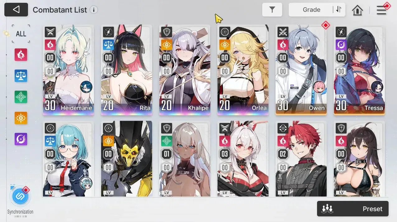 Chaos Zero Nightmare Accounts GLOBAL Lv 35|4 SSR[Heidemarie+Sign,Rita,Khalipe,Or image 3