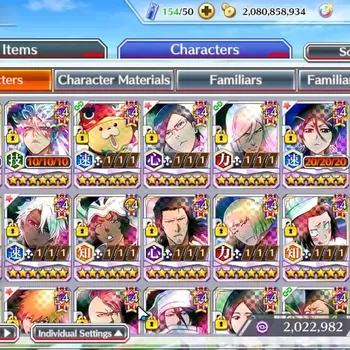Bleach: Brave Souls Accounts High-End GLOBAL|BP 1,7M+1,2K CC|TYBW26 Ichigo,11th GrimJow,PolGrat Kon,TYBW25