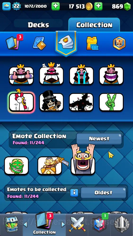 Clash Royale Accounts Starter Lvl 22|Trophy 3090|KTL 9|Fresh Starter|Limited Skin|Card 64| 3 Evo 17 Epic, 24 Rare, 24 7