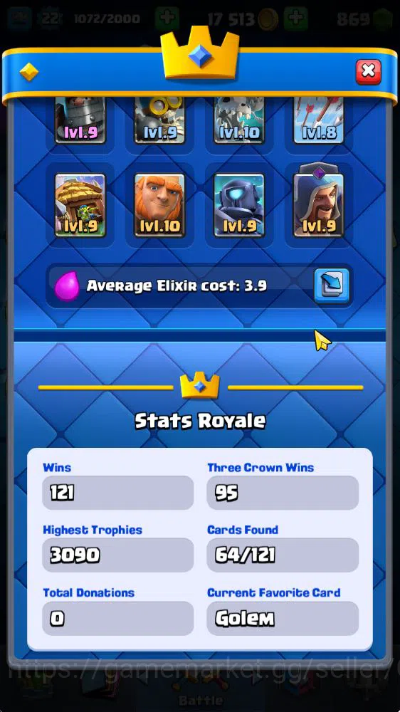 Clash Royale Accounts Starter Lvl 22|Trophy 3090|KTL 9|Fresh Starter|Limited Skin|Card 64| 3 Evo 17 Epic, 24 Rare, 24 3