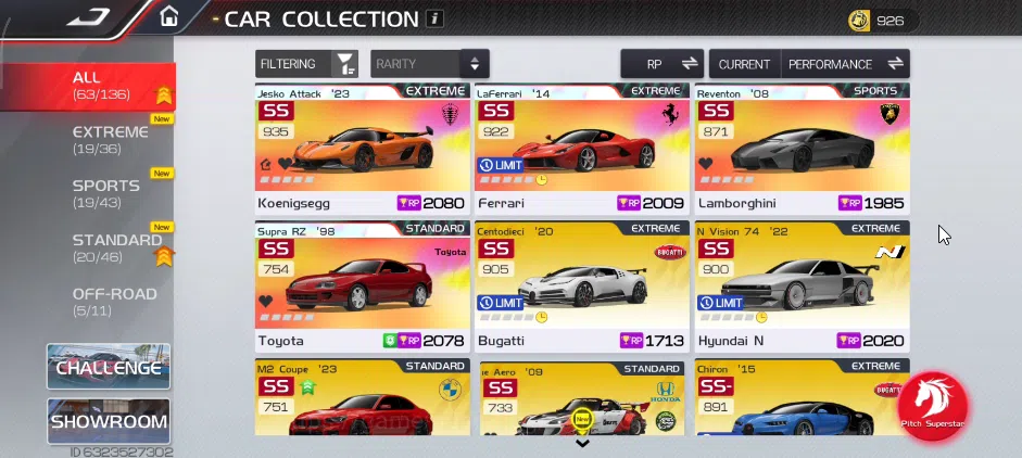 Racing Master Accounts SEA |Lvl 26| 3 Prime Legend ( Jesko Attack, Reventon, Supra RZ)+49 Etc Car|365K Gold|Log NetEase|Take 1