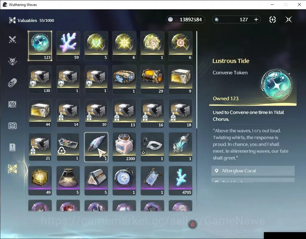 Wuthering Waves Accounts NA | UL 47 | 123 Lustrous | 1 Limited | Hiyuki R4  image 9