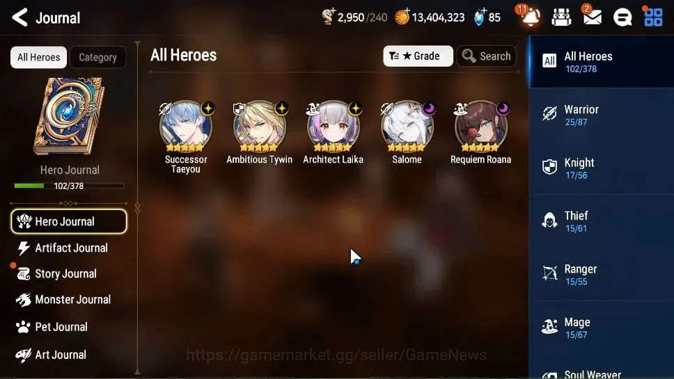 Epic Seven Accounts GLOBAL Unverif|New Era|5 ML(Salome,A Tywin,A Laika image 6