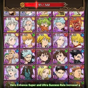 The Seven Deadly Sins: Grand Cross Accounts Starter Global|STARTER STORY FRESH |1.49M Power|2LR|4UR:Anoban, Elizabeth, King
