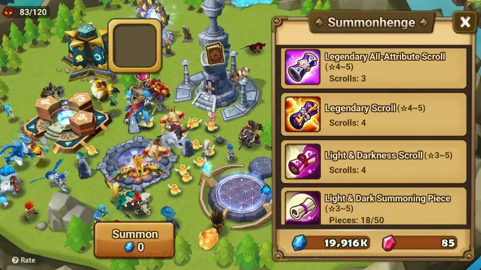 Summoners War: Sky Arena Accounts Starter GLOBAL | NB 5 TESHAR,Starter Gacha 115 12Y+160 11Y Scrool, 3 Legendary All 4