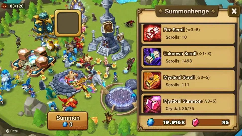 Summoners War: Sky Arena Accounts Starter GLOBAL | NB 5 TESHAR,Starter Gacha 115 12Y+160 11Y Scrool, 3 Legendary All 5