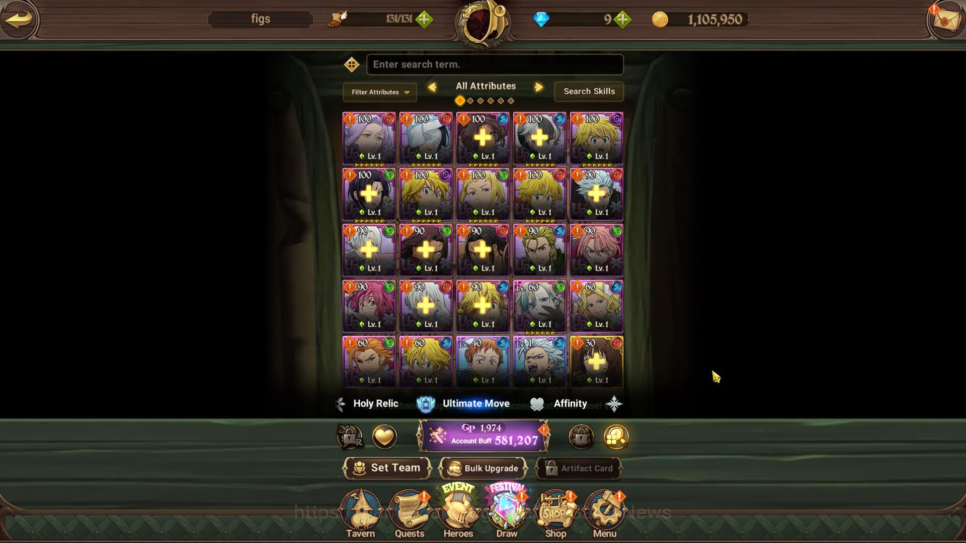 The Seven Deadly Sins: Grand Cross Accounts Starter Global | 581K CC | Starter Ch4 | 4 UR | Nightmare Salos, Thor, Chaos 4